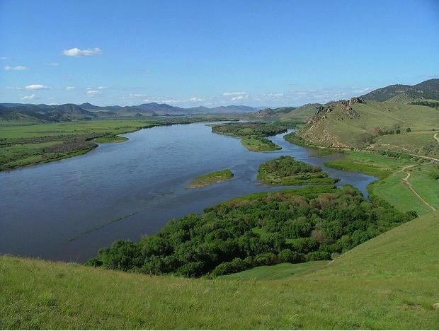 Description:  view of the Selenga River.